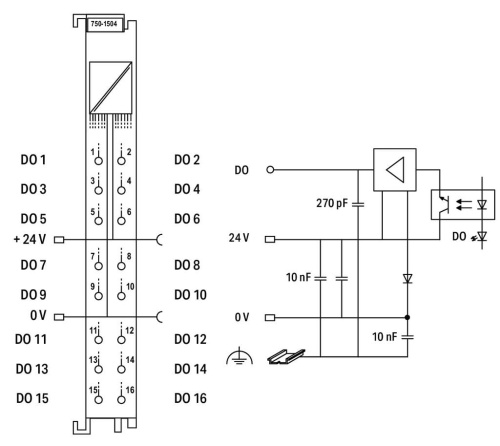 750-1504 Модуль дискретного вывода WAGO 750 16хDO фото 3